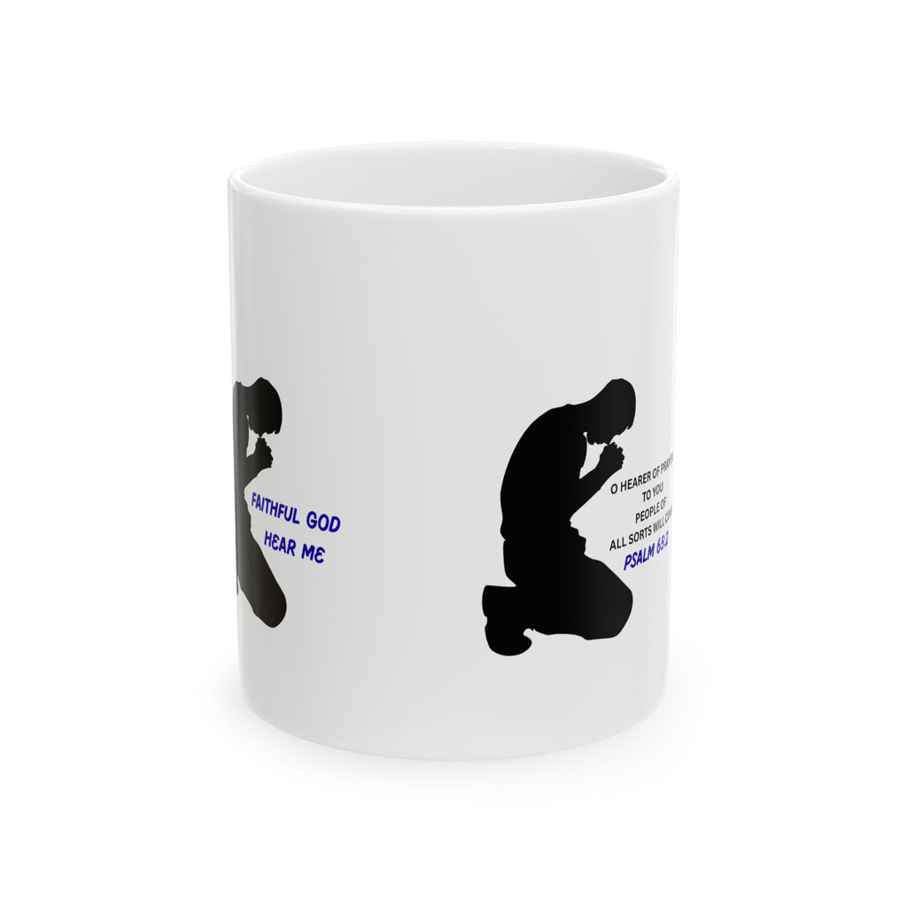 Praying Silhouette Ceramic Mug – Inspirational Faith Coffee Cup (11oz & 15oz)