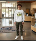 Psalm 23:2 Sweatshirt — 'He Makes Me Lie Down' Christian Crewneck