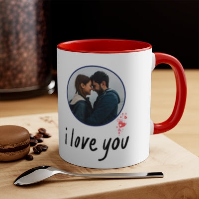 You + Me = Us Accent Mug — Romantic Couple Coffee Cup