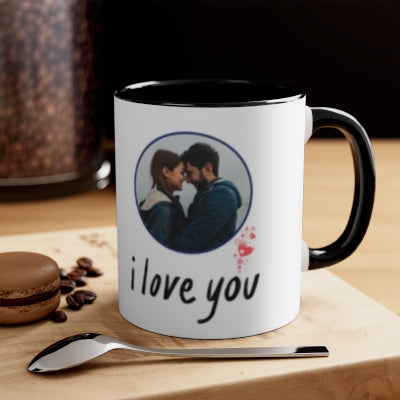 You + Me = Us Accent Mug — Romantic Couple Coffee Cup
